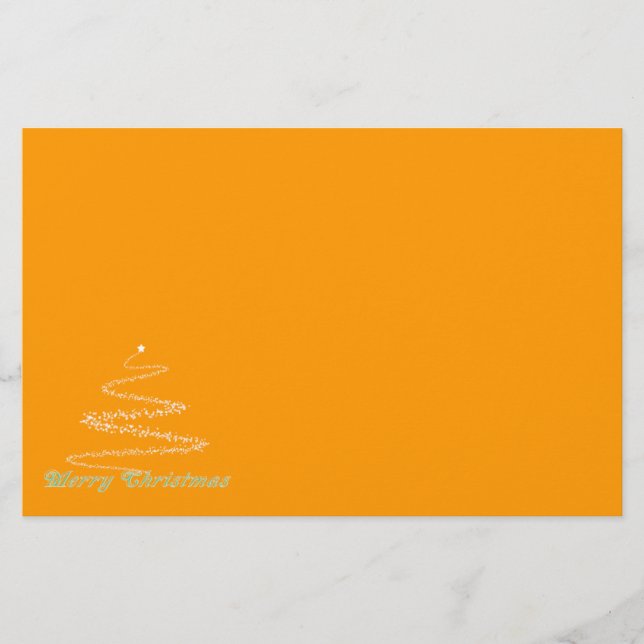 Papelaria Papel de Carta de Natal Verde (Frente)