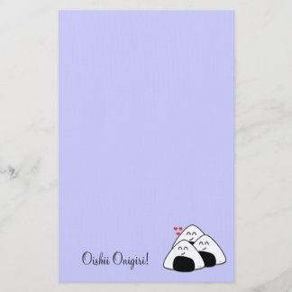 Papelaria Papel de carta de Oishii Onigiri (lavanda)