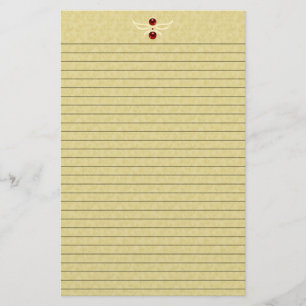 Papelaria Papel de carta de Ouro elegante com linhas opciona