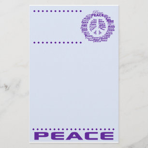 Papelaria Papel de carta de paz, personalizar