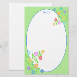 Papelaria Papel de Carta de Receita Flor bonito
