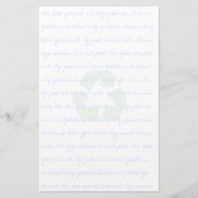 Papelaria Papel de carta de Reciclado reutilizado (Frente)