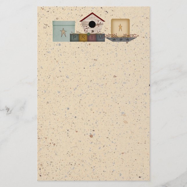 Papelaria Papel de Carta de Recolha Primitiva (Frente)