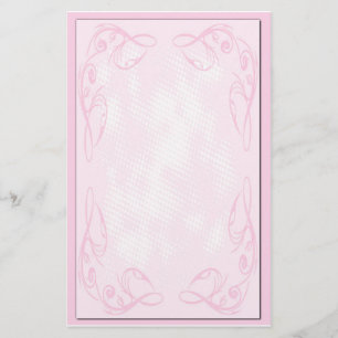 Papelaria Papel de carta de rolagem rosa