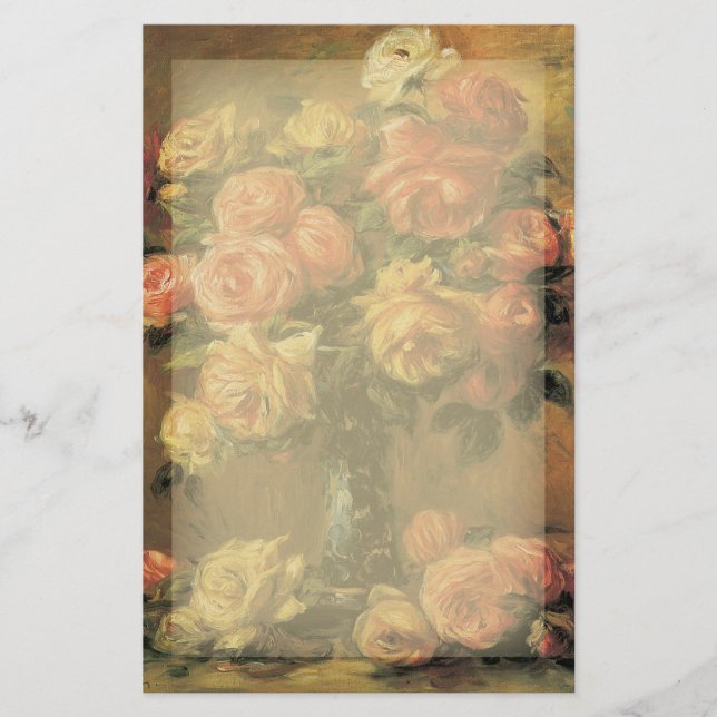 Papelaria Papel de Carta de Rosas Renoir (Frente)