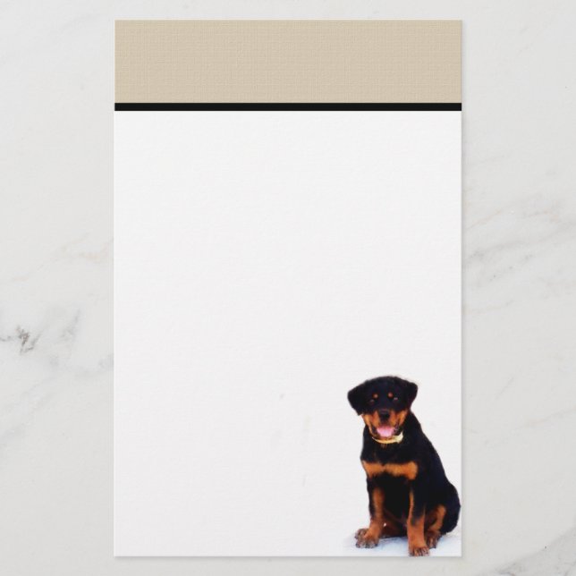 Papelaria Papel de carta de Rottweiler (Frente)