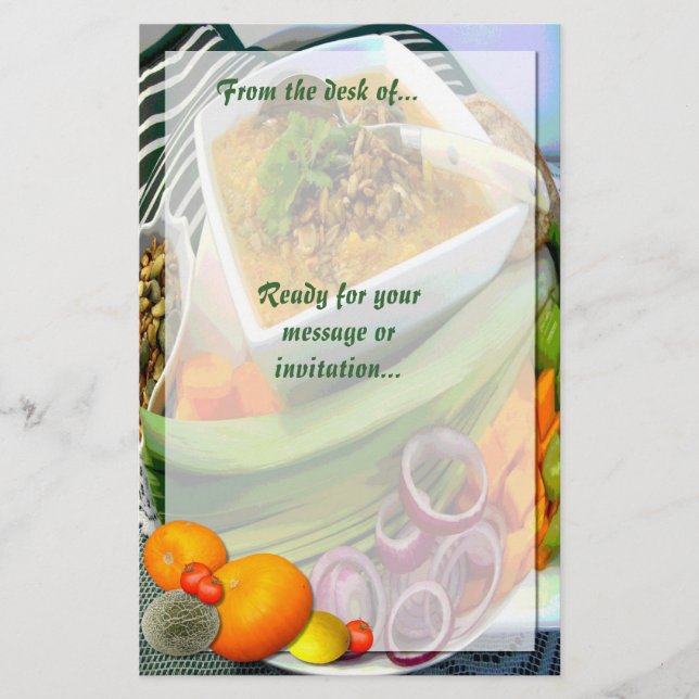 Papelaria Papel de carta DE SOPA QUENTE (Frente)