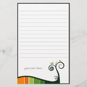 Papelaria Papel de carta de Swirls