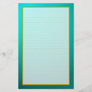 Papelaria Papel De Carta De Teal Aquamarine