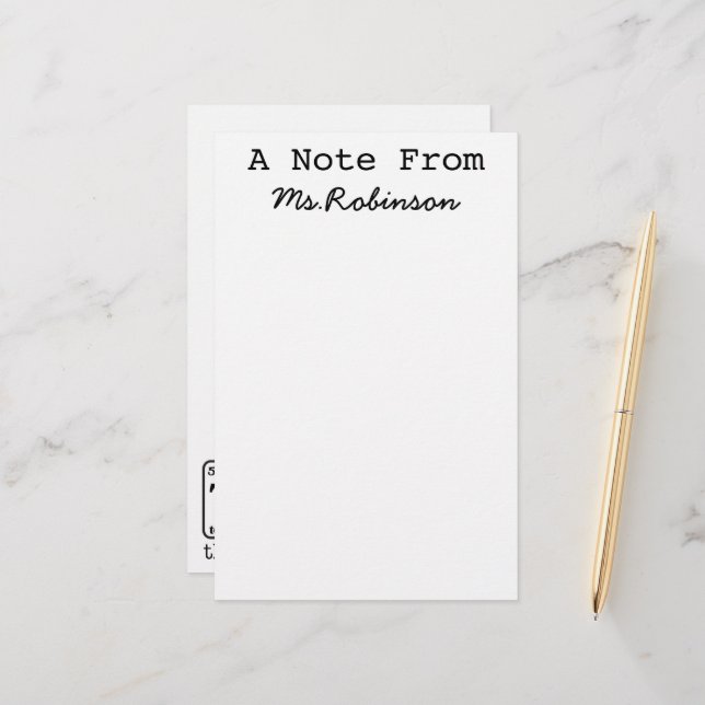 Papelaria Papel de carta de Tema de Ciência de Apreciação de (Frente/Verso In Situ)