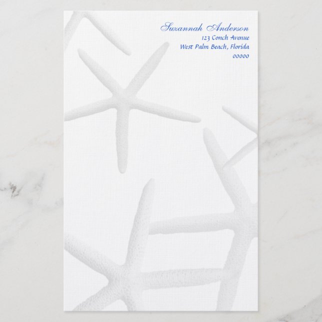 Papelaria Papel de carta de Tema Personalizado de Praia do S (Frente)