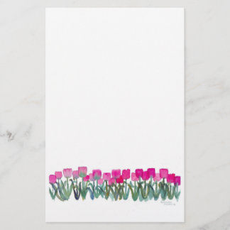 Papelaria Papel de carta de Tulip Cor de Água Rosa 5,5" x 8,