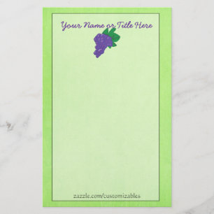 Papelaria Papel de Carta de Uvas