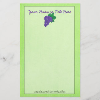 Papelaria Papel de Carta de Uvas