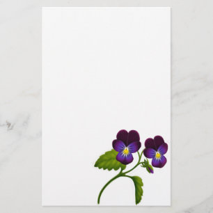 Papelaria Papel de carta de Viola Pansy