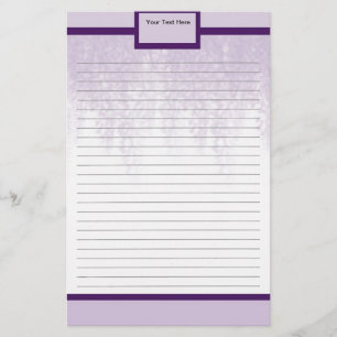 Papelaria Papel de Carta de Wisteria Roxo