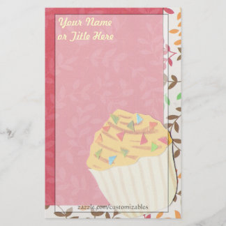Papelaria Papel de carta do Cupcake Confetti