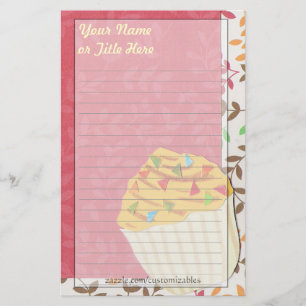 Papelaria Papel de carta do Cupcake Confetti