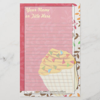 Papelaria Papel de carta do Cupcake Confetti