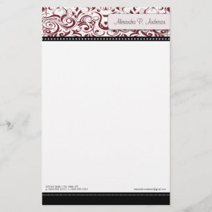 Papelaria Papel de carta do Designer de Boutique de Amoras S
