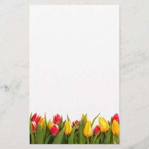 Papelaria Papel de carta do jardim da tulipa do primavera
