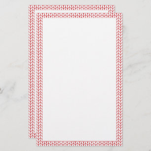 Papelaria Papel de carta do KNIT de LINHA VERMELHA 5.5x8.5