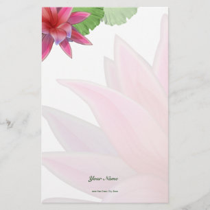 Papelaria Papel de Carta do Lotus Rosa