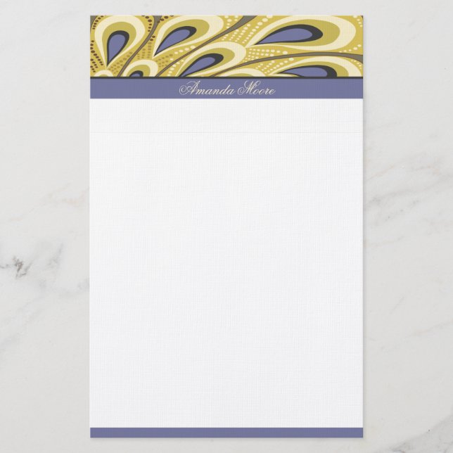 Papelaria Papel de carta do pavão (Frente)