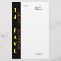 Papel de Carta do Planejador de Eventos DJ