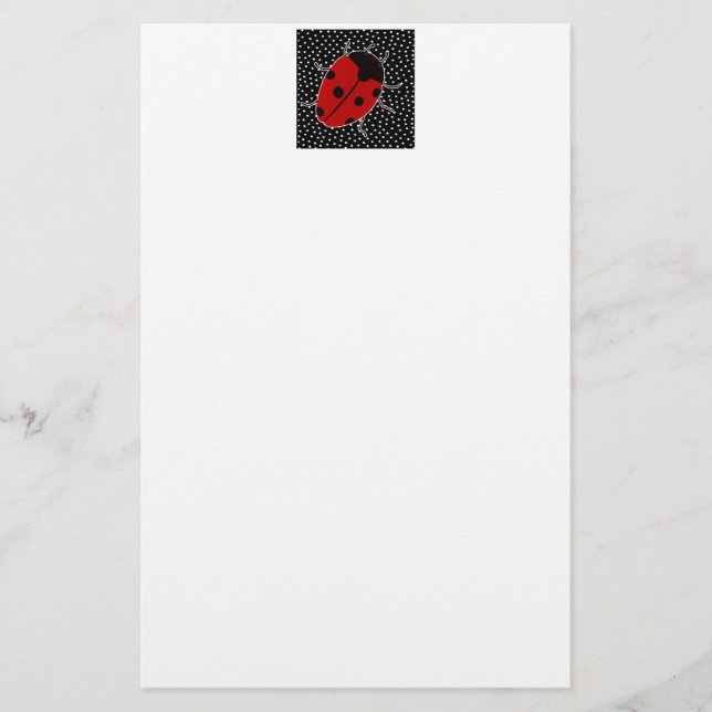 Papelaria Papel de carta Dot Ladybug (Frente)