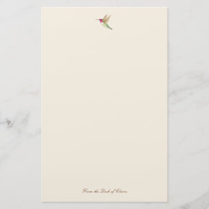 Papelaria Papel de Carta Ecru Hummingbird