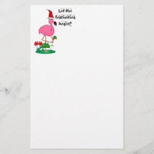 Papelaria Papel de carta Flamingo de Natal
