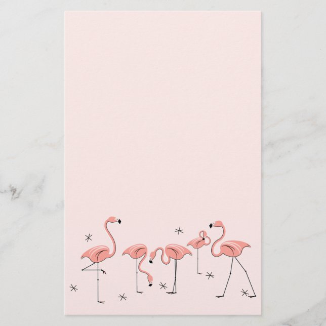 Papelaria Papel de carta Flamingos Pink Group (Frente)