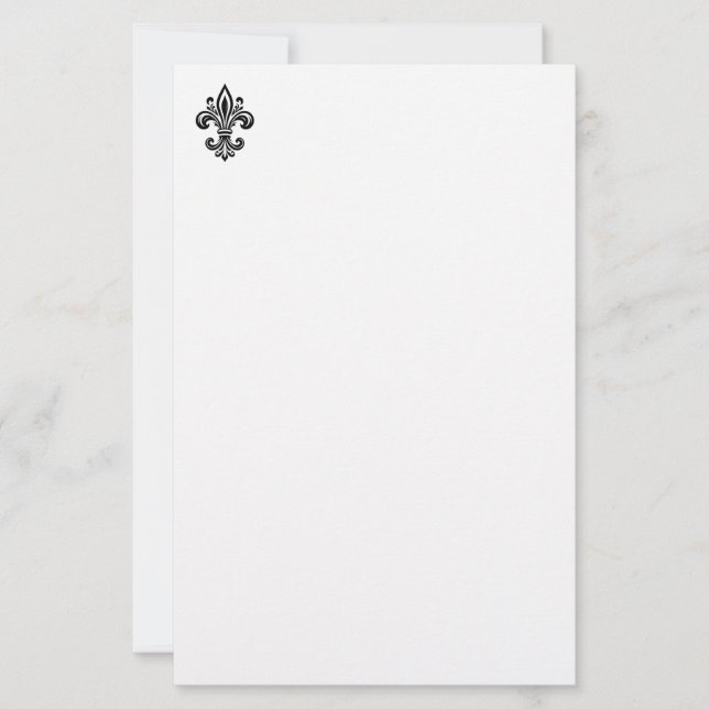 Papelaria Papel de Carta Fleur De Lis (Frente)