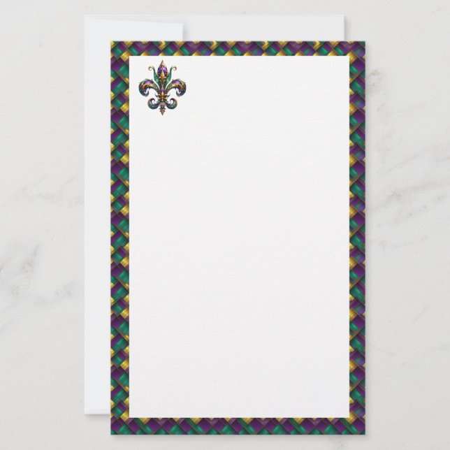 Papelaria Papel de Carta Fleur De Lis (Frente)
