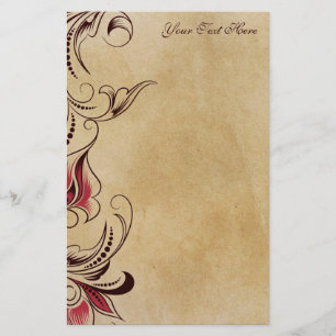 Papelaria Papel de carta Floral Clássico Elegante Vintage