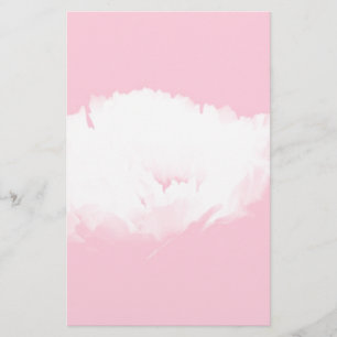 Papelaria Papel de Carta Floral de Peônia Branca Suave
