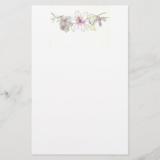 Papelaria Papel de carta floral do pulverizador