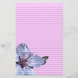 Papelaria Papel de Carta Floral - linhas opcionais