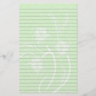 Papelaria Papel de Carta Floral Verde