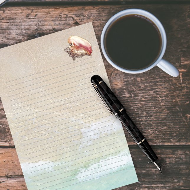Papelaria Papel de Carta Forrado com Areia da Praia da Conch (Criador carregado)