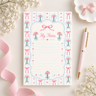 Papelaria Papel de Carta Forrado com Buquê Rosa Fofo