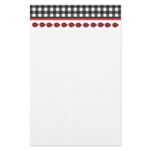 Papel de carta Gingham Ladybug