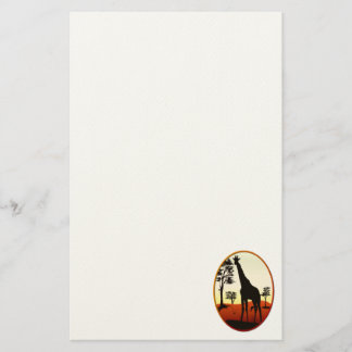 Papelaria Papel de carta Girafa Oval
