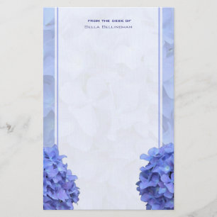 Papelaria Papel de Carta Hydrangeas Azul