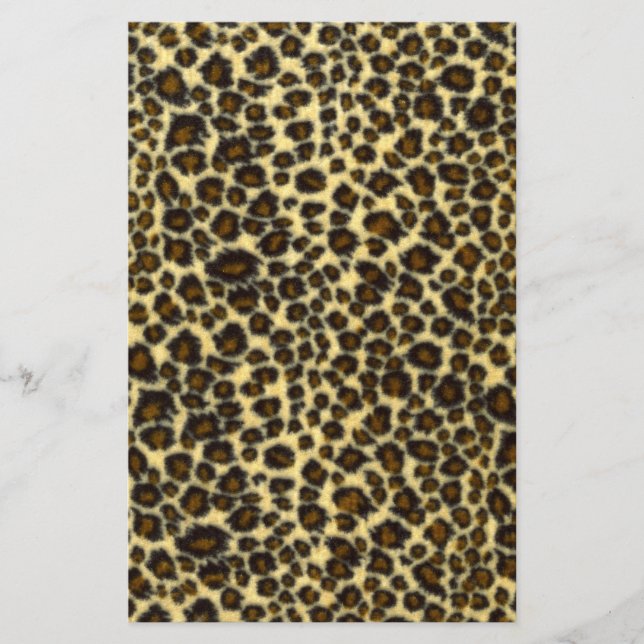 Papelaria Papel de carta impresso Leopardo (Frente)
