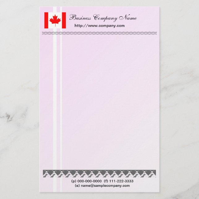 Papelaria Papel de carta internacional de empresas (Frente)