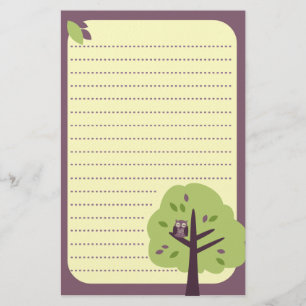 Papelaria Papel de carta Kitschy da coruja