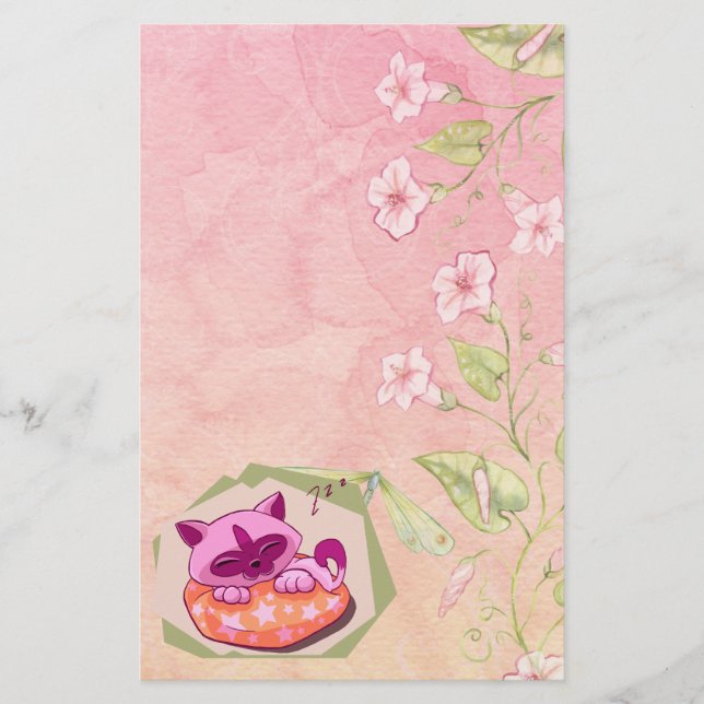 Papelaria Papel de carta Kitten-4 (Frente)