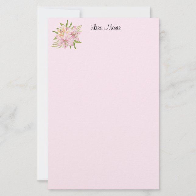 Papelaria Papel de Carta Lily (Frente)